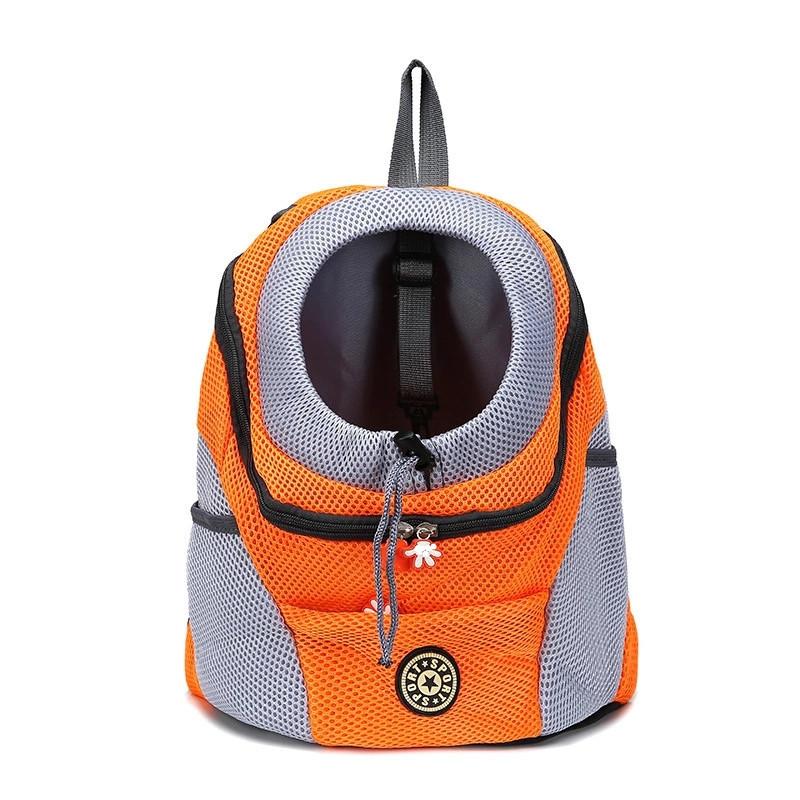 

Backpack For Dog Shoulder Carrier Pet Conveyor Backpacks Comfortable Front Motorcycle And Hiking Camping Carrier Bag For Pet Dog S for 1-3kg оранжевый