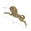 Vintage Metal Running Horse Brooches Pins For Women Clothing Coat Jewelry Party Accessories Gifts