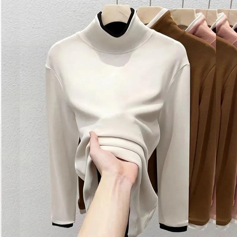 

Жіночі топи Сорочки з довгим рукавом Зимові Оверсайз Флісові Потовщені Повсякденні Сорочки Вільні Блузи Топи-пуловери XXXL абрикосовий