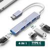 Wayona USB 4 Ports USB and 3 USB Data Compatible with and Smartphones with Gray Type-C Hub, (1 3.0 2.0 Ports), Transfer, Laptops, PCs, MacBooks,
