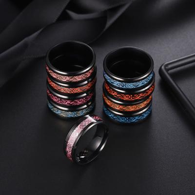Anel Luminoso de Dragão em Aço Inoxidável da Moda Para Mulheres Homens Fluorescente no Escuro Alianças de Casamento para Casal Acessórios de Presente