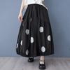 Polka Dot plus größe Hohe taille vintage Frühling Sommer beiläufige lose lange für frau röcke frauen rock