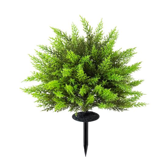 Artificial Pine Topiary Realistic Faux Pine Bushes Artificial Greenery with Spike Christmas Topiary