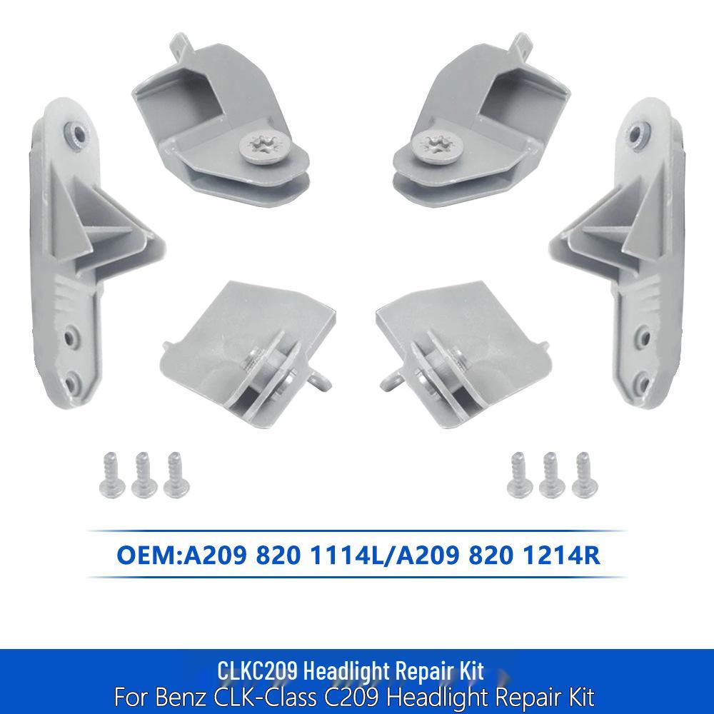 

Mercedes CLK W209 Headlight Repair Kit - Accessory for Left and Right Sides, Models A2098201114L/A2098201214R. Left Headlight Kit