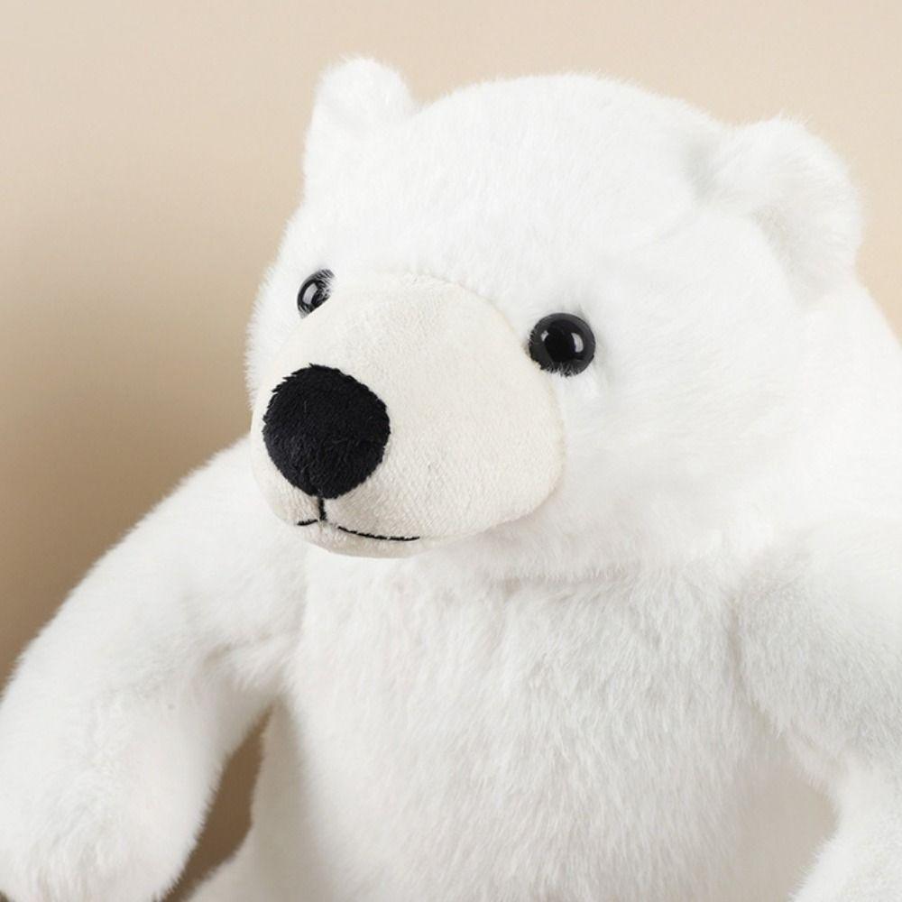 Round Belly Sitting Polar Bear Plush Toy Big Feet Animal Plush Doll  Children Girls Boys