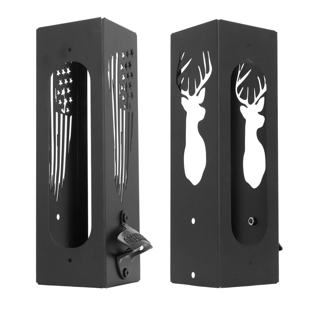 Wall Mounted Can Cooler Holder Iron Exquisite Multifunctional with Bottle Opener Can Cooler Dispense