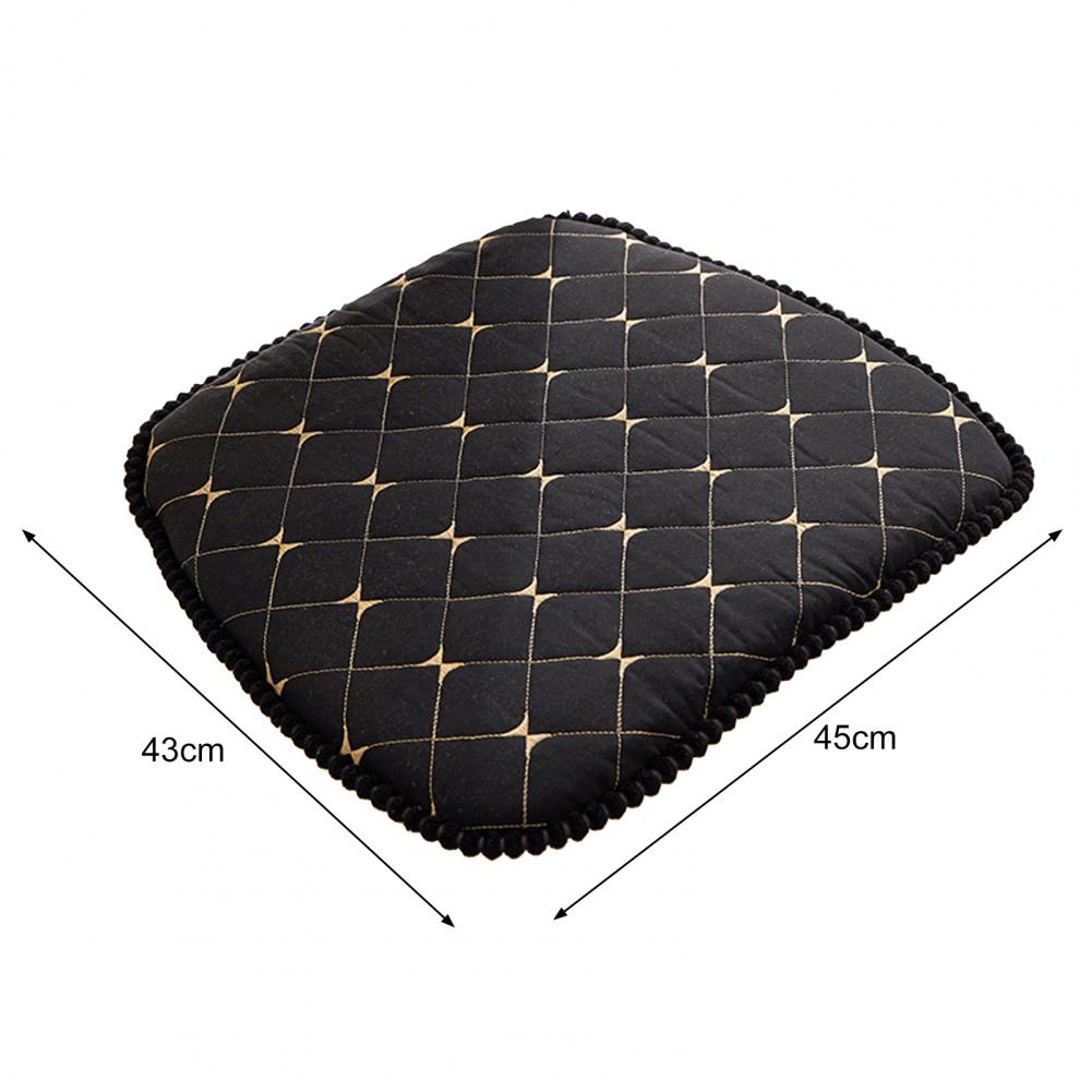 Chair Mat Zipper Design Comfortable Seat Cushion Easy To Clean Strap Fixed Chair Cushion For Home Office Wood Dining Chair Pads