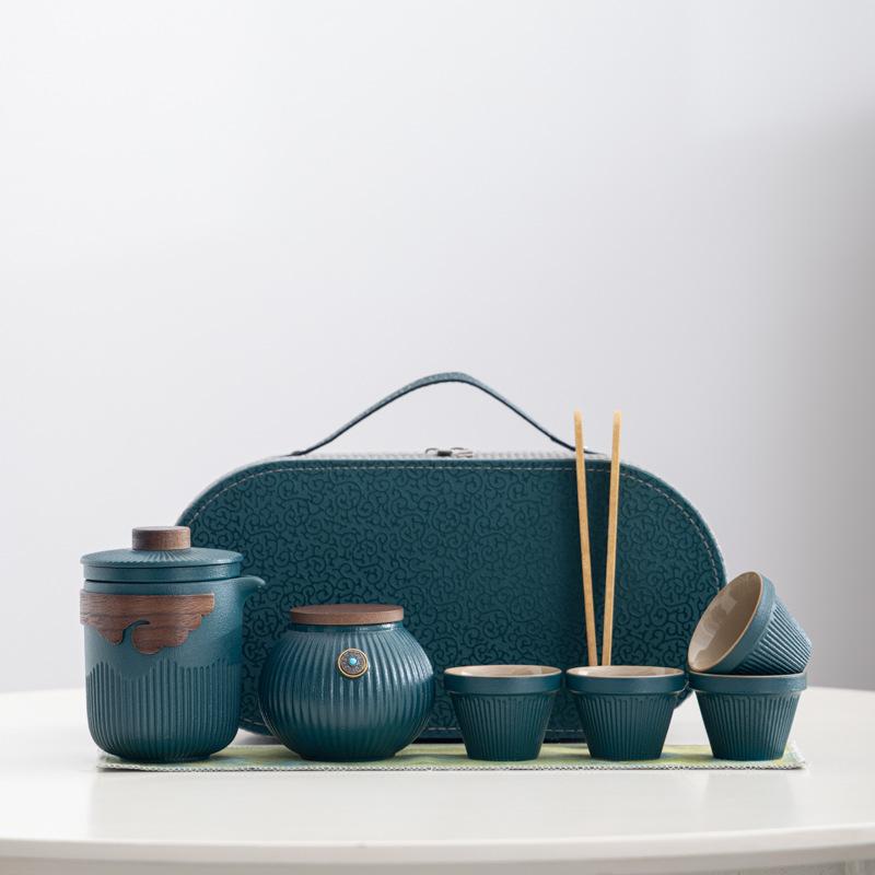 

Merchandise Court Style Travel Tea Set Business Company Mid-Autumn Festival High-end Gifts Bo Cake Souvenirs