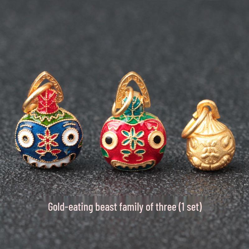 Pixiu Woven Bracelet & Necklace Set - Handmade Family of Three Jewelry