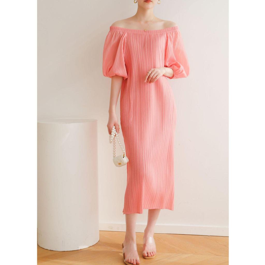 2026 Summer Miyake High-End Pleated Loose Pastoral Dress