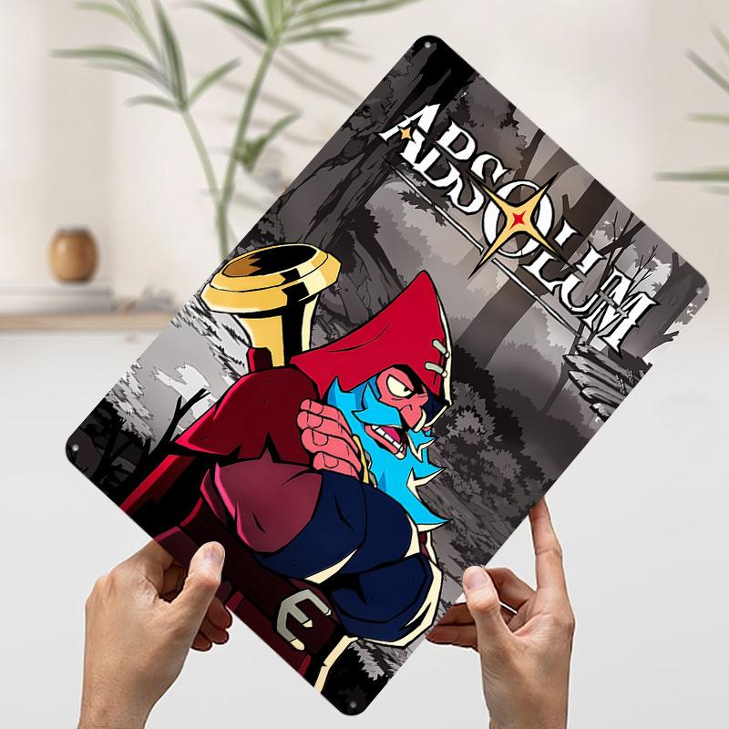 

Absolum Game Character Tinplate Poster Customized Wall Art Vintage Retro Metal Signs for Decoration At Home Decor Items Man Cave 7.9x11.8In(20x30cm)