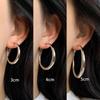 Silver needle smooth geometric earrings Korean simple ins versatile exquisite earrings fashion niche high-end earrings women
