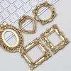 5pcs Vintage Mini Photo Frames, Small Antique Gold Resin Photo Frames, Miniature Desktop Decorations Wall Mount Photo Frames
