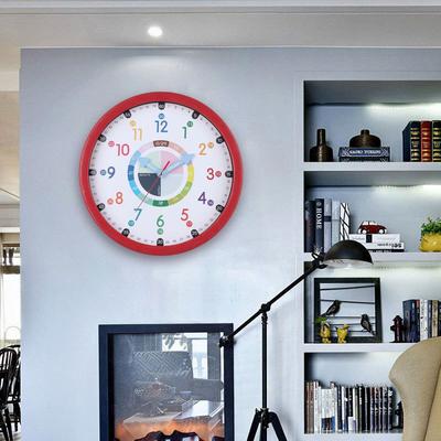 Early Education Enlightenment Learning Wall Clock Living Room Kindergarten Wall Hanging New Clock Children's Room Silent Clock