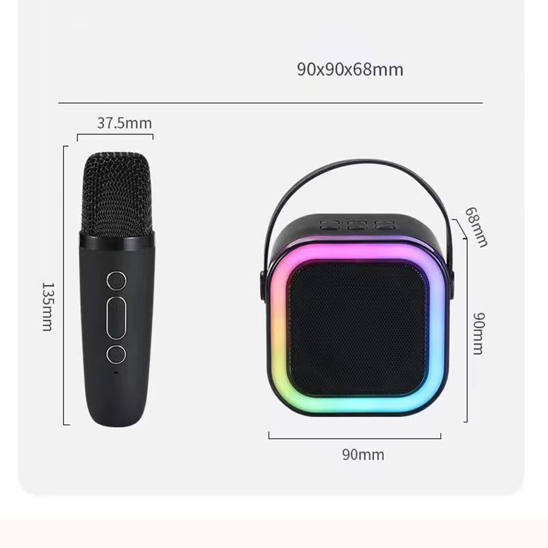 K12 Mini Wireless Bluetooth Portable Speaker with Integrated Microphone Home Karaoke System Family Outdoor Audio Device