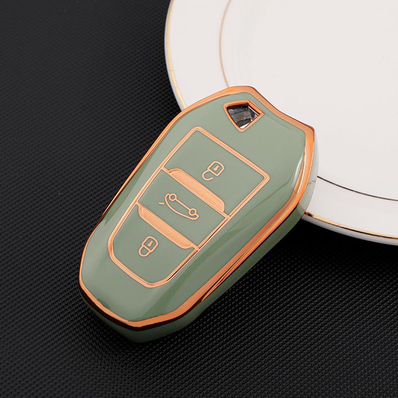 Luxury TPU Car Key Case Cover For Peugeot 2008 3008 4008 5008 308 408 508 Keychain