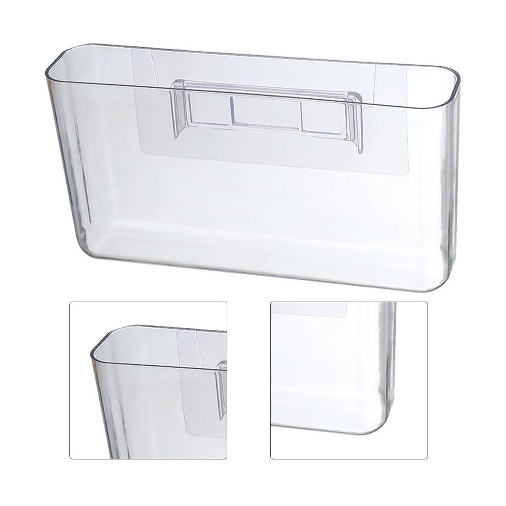 Transparent Wall Mount Organizer Easy to Install Wall Phone Holder Adhesive Storage Bin  Bedroom