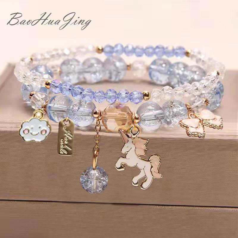 Cinnamoroll Princess Crystal Beaded Bracelet for Girls