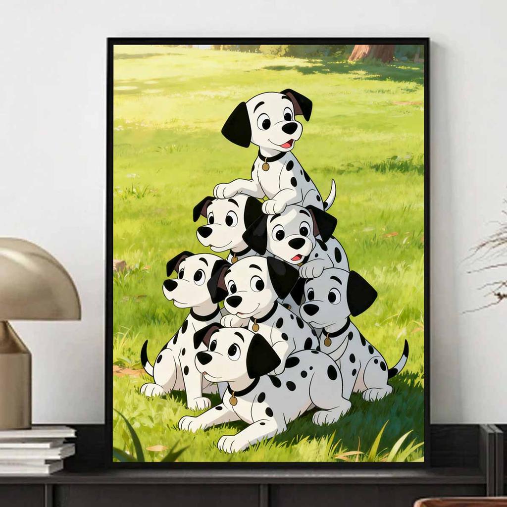 Disney 101 Dalmatians Diamond Painting Kit for Living Room, Bedroom, Study and Other Interior Space Decoration