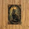 Vintage Katzen Metallschild 20x30cm Retro Provence Wandkunst Küche Bar Dekor Heimgeschenk