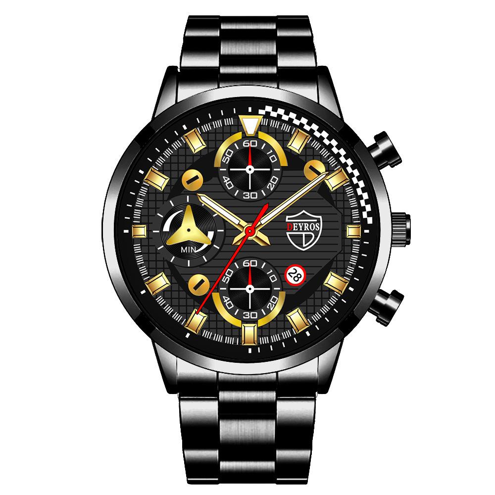 Trendy Brand Business Men's Watch Luxury Sports Men's Calendar Watch Student Sports Watch Stainless Steel Watch Quartz Watch