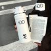 New Stylish Thermos Cup Car Bear Steel Kettle Portable Outdoor Straw Cup Double Drinking Cup Durable Durable Useful