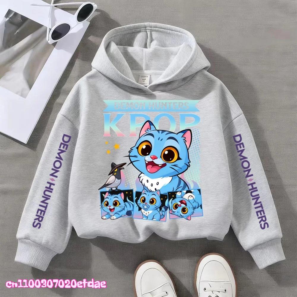 Kinderkleidung Modisch Niedlich KPop Dämonenjäger Mädchen Jungen Herbst und Winter Lässig Sportliche Kapuzenpullover Winter Warmes Oberteil