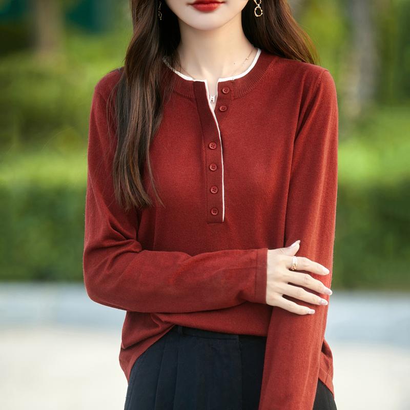 Cashmere genser for kvinner Qinghe cashmere 50 % ull 50 % silke Dame høst og vinter kashmir genser myk og varm