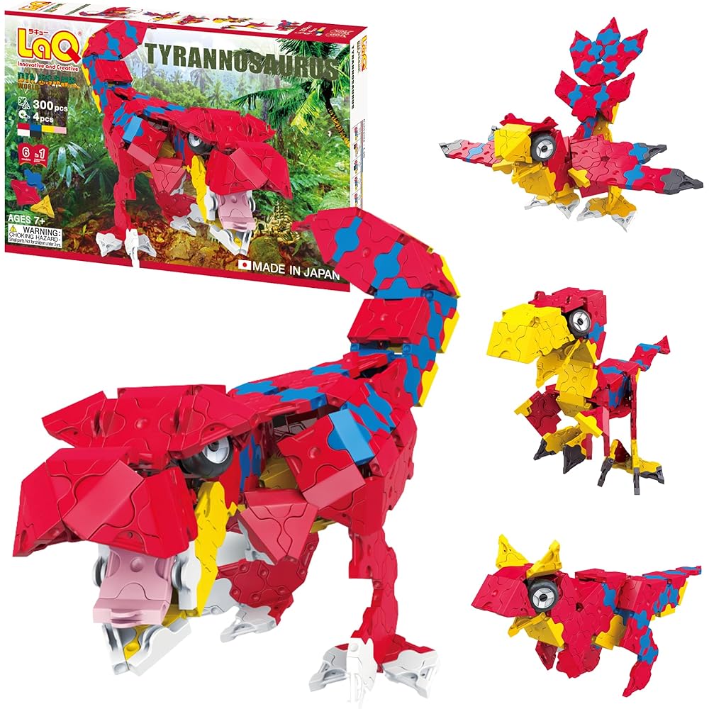 Yoshiritsu LaQ Dinosaur World Tyrannosaurus Building Set Educational Toy for Kids