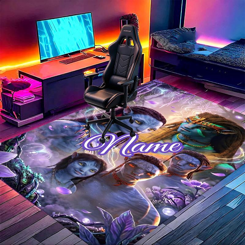 Custom Name Personalized Avatar Print Carpet, Versatile Home Decor Rug, for Playroom, Apartment, Balcony, Entryway, Hallway Gift