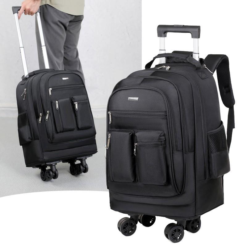 

Men s High-Capacity Water-Repellent Oxford Trolley Backpack