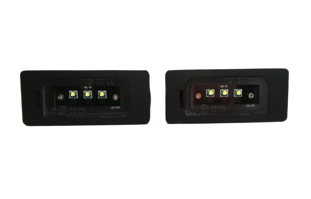 Bmw Lampki Tablicy Rejestracyjnej Led 2X600Lm, Zestaw 2Szt Czarna