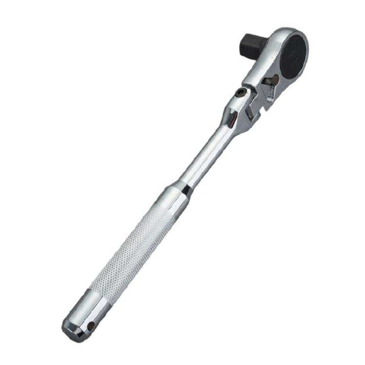 2 in 1 Flexible Head Wrench Steel Industrial Ratcheting Wrench Polishing Flexible Head Ratchet Combination Wrench