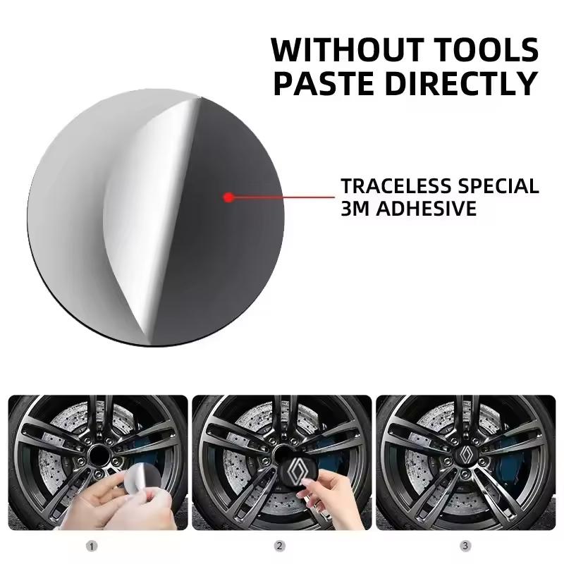 4Pcs 56mm Car Wheel Center Caps Hubcap Cover Stickers For Renault Megane 3 2 4 Clio4 5 Captur Trafic Scenic2 Austral Kangoo QM6