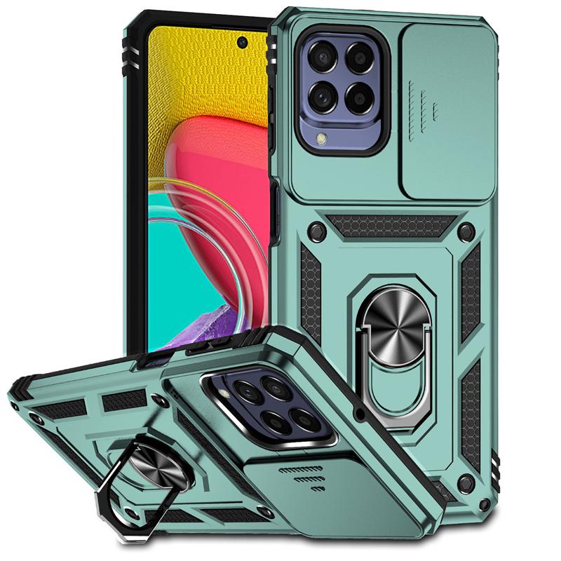 Pro Samsung Galaxy M53 Pouzdro Posuvný Kryt Kamery Pancéřové Pouzdro na Telefon Pro Samsung M53 M 53 53M 5G SM-M536S 6.7" Prsten Držák do Auta Zadní Kryt