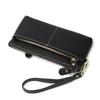 Elegant Long Women's Genuine Leather Clutch Wallet with Thin Korean Style Zipper