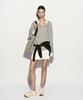 Re Rhee Cowhide Strap Hobo Bag Gray