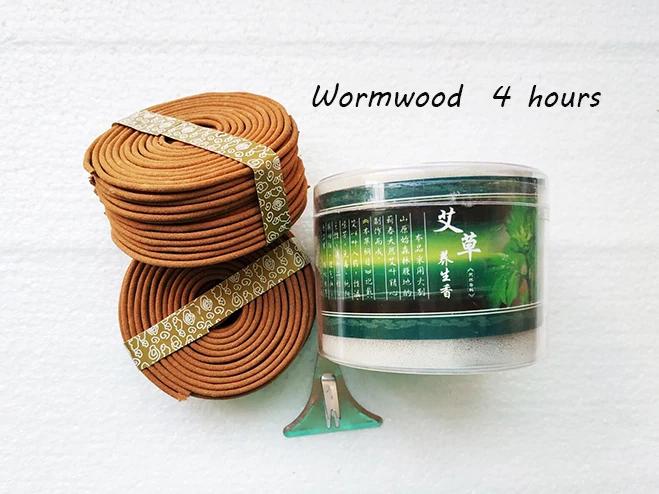 Natrual 48ring/box sandalwood incense coils with mini metal incense holder household Fragrance indian busshist Lavender