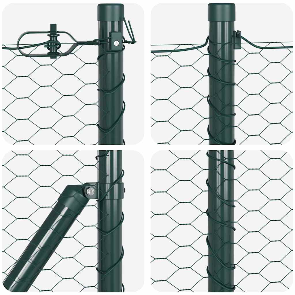 Welded Wire Fence with Concrete Foundation 25 x 1 m (W x H)