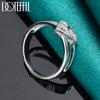 925 Sterling Silver AAA Zircon Triangle Ring Fashion Jewelry