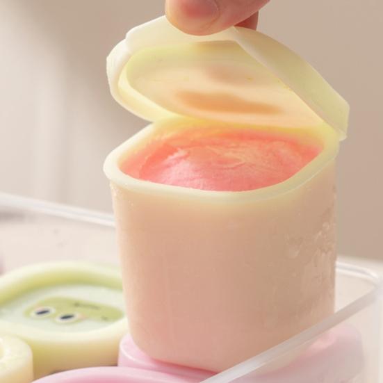 Food Freezer Tray with Lid Silicone Portion Control Mold for Puree Broth Easy-Release BPA-Free Stackable Essential Storage for Homemade Baby Meals