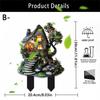 Acrylic Miniature Cabin Stake Decoration Weather Resistant Acrylic Cottage Stake Ornament For Patios Backyard Garden