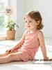 2026 Children's Breathable Mesh Vest Set: Baby Summer Sleeveless, Bone-Free, Two-Piece Home Wear.