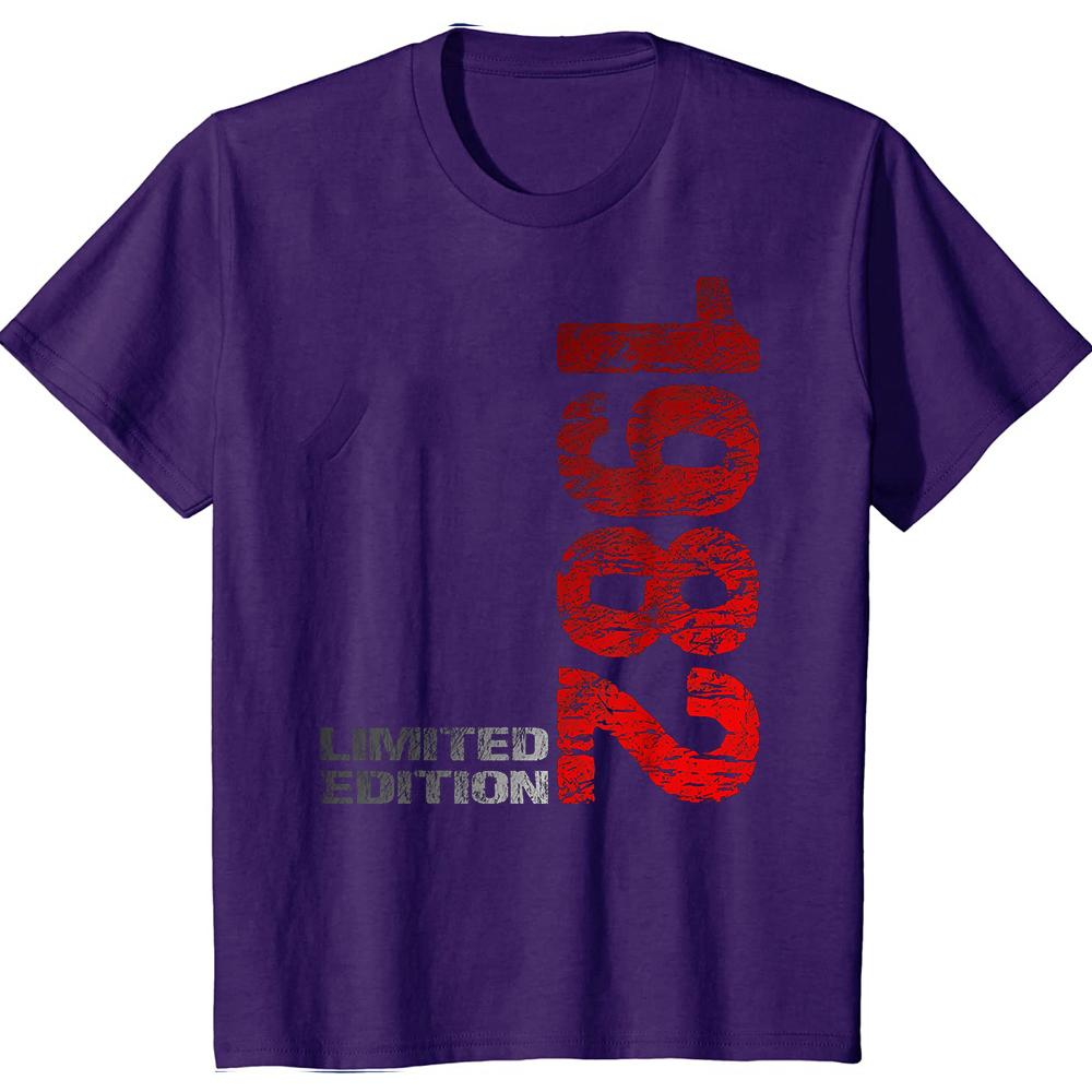 Limited Edition 1982 44th Birthday Born T Shirts Cotton Humor Streetwear Tee Shirt Short Sleeve Loose Clothing Unisex