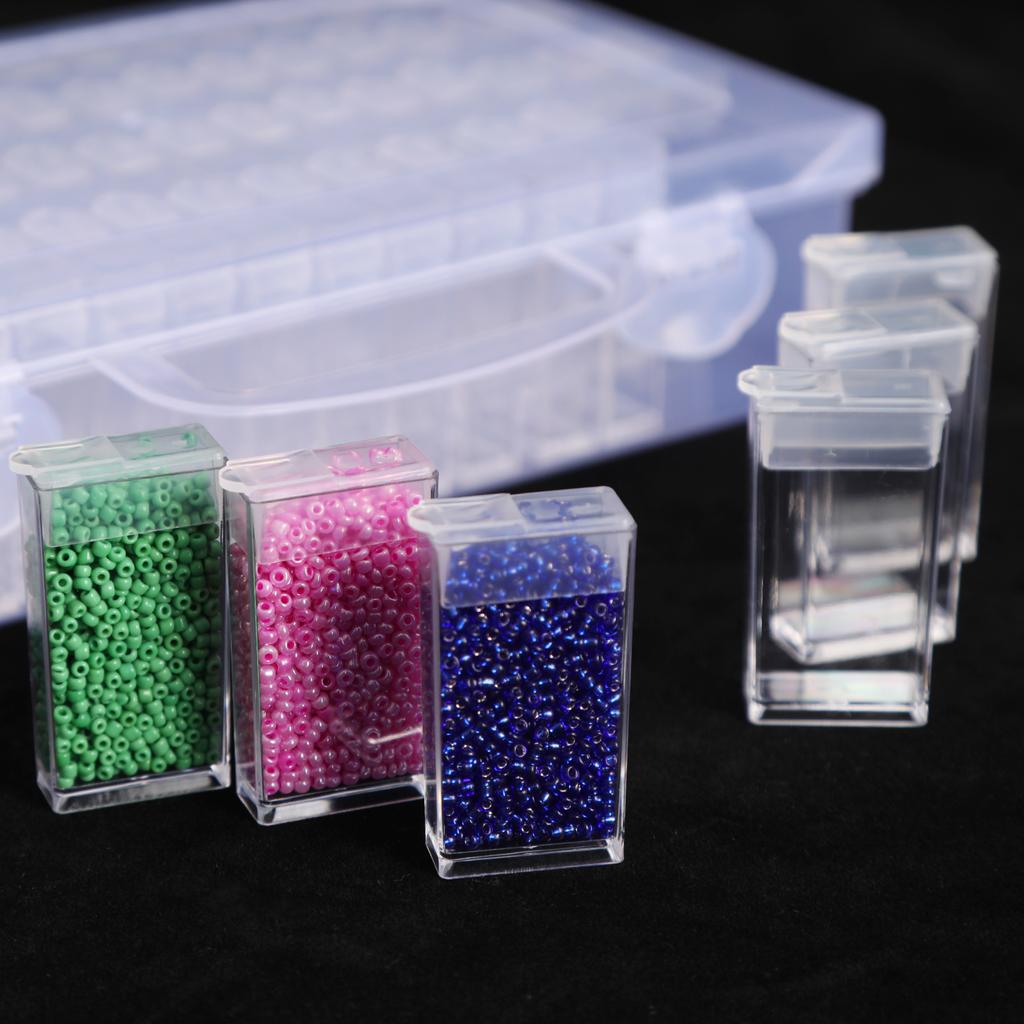 Label Stickers Diy Art Craft Jewelry Nail Art Storage Containers Transparent Mini Plastic Diamond Painting Boxes