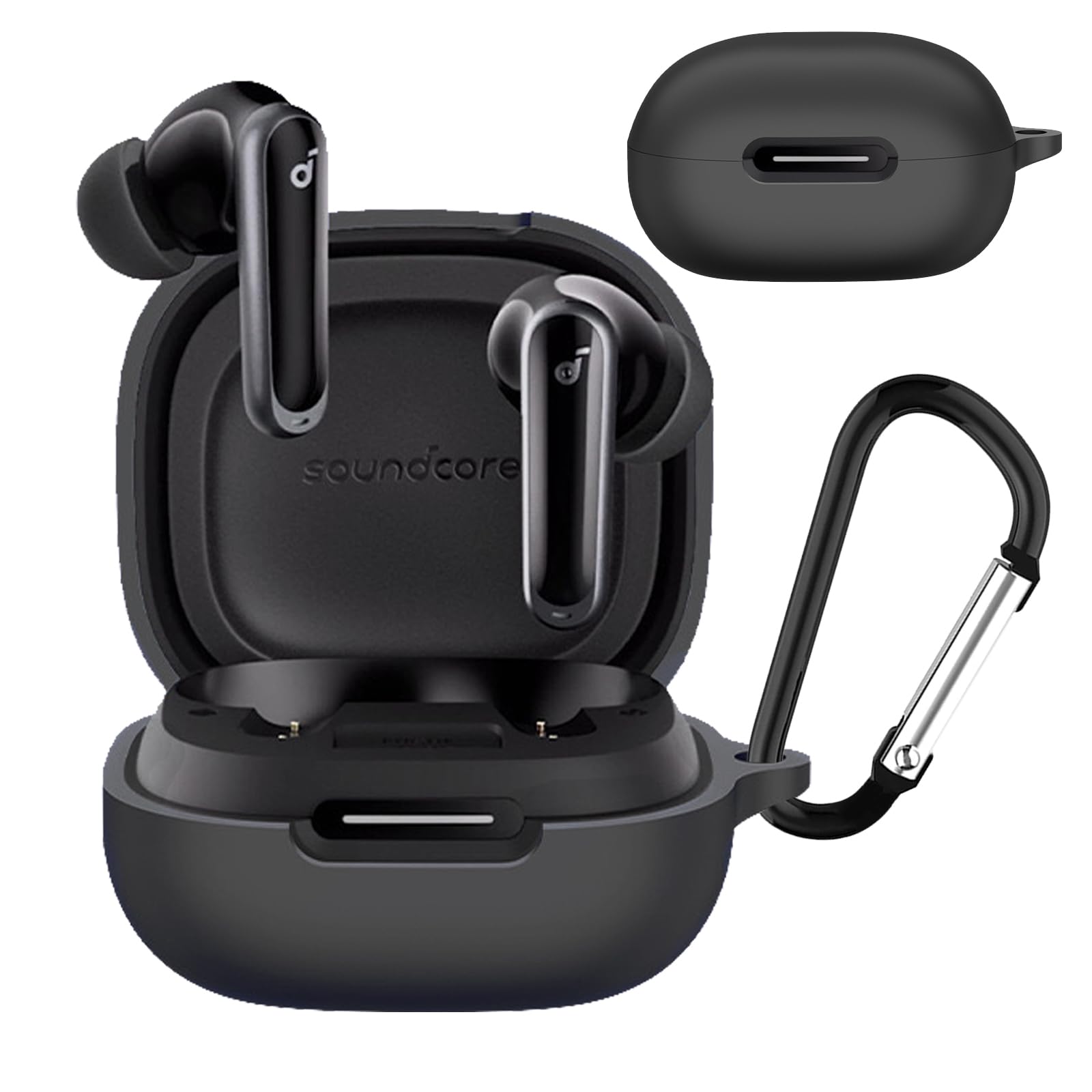 

JXRICH для Anker Soundcore P40i Чехол для Anker Soundcore Drop Scratch Силиконовый монтируемый и полный карабин в комплекте чехол, P40i, профилактика,