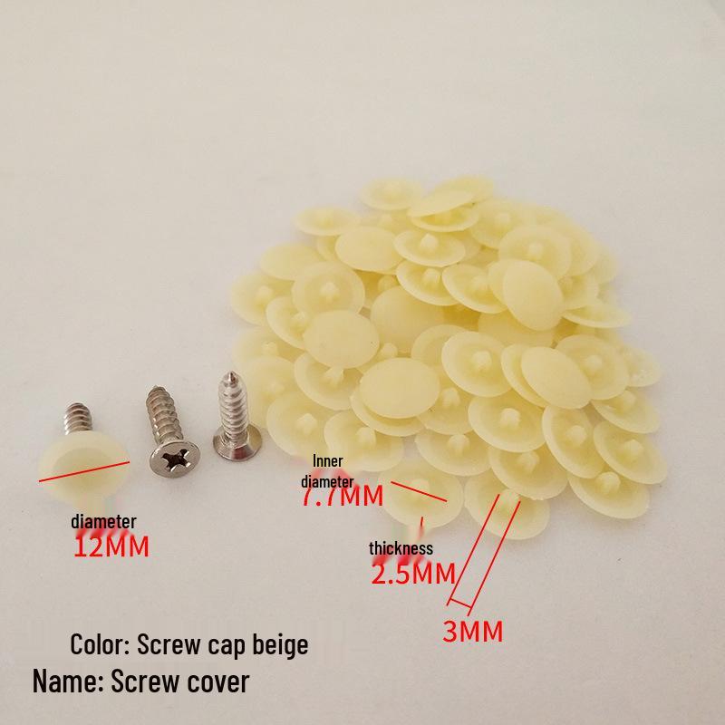 Decorative Plastic Screw Caps for Furniture and Wardrobes - Three-in-One Design