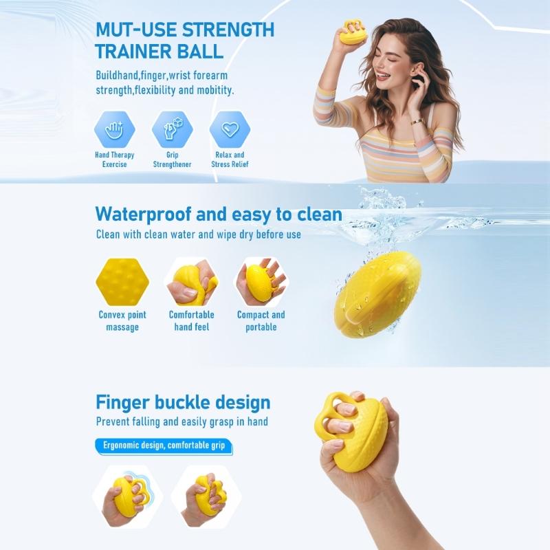 Hand Finger Strengthener Grip Exercise Tool Rehabilitation Training Ball For Finger Wrist And Forearm Workout Enduring