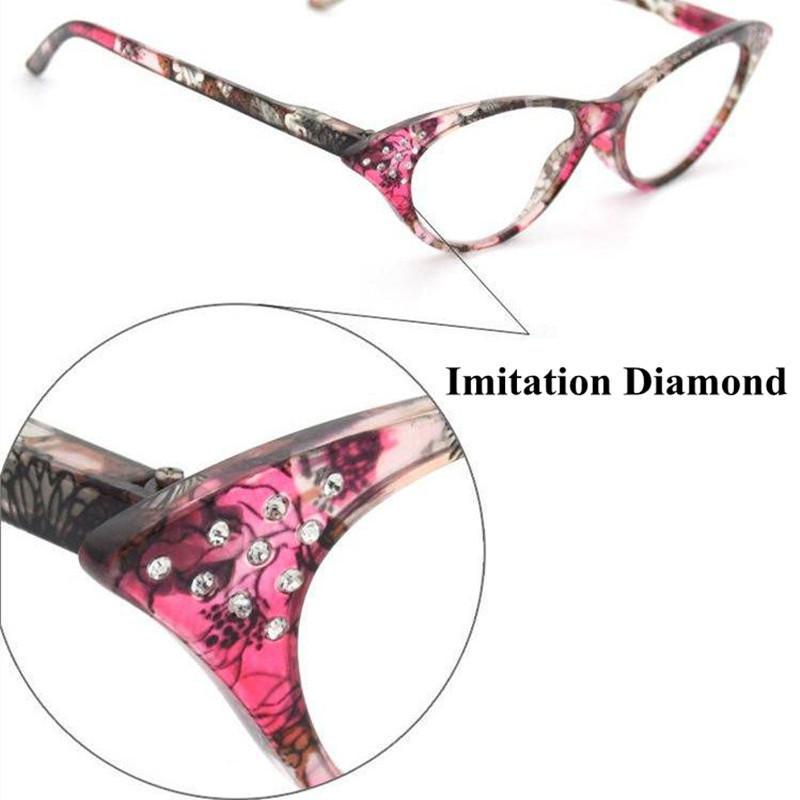 Hot selliing Fashion +1.0 +2.0+3.0 +4.0 Full Frame Eyeglasses Reading Glasses Women parents seniors Cat Eye Degree Retro
