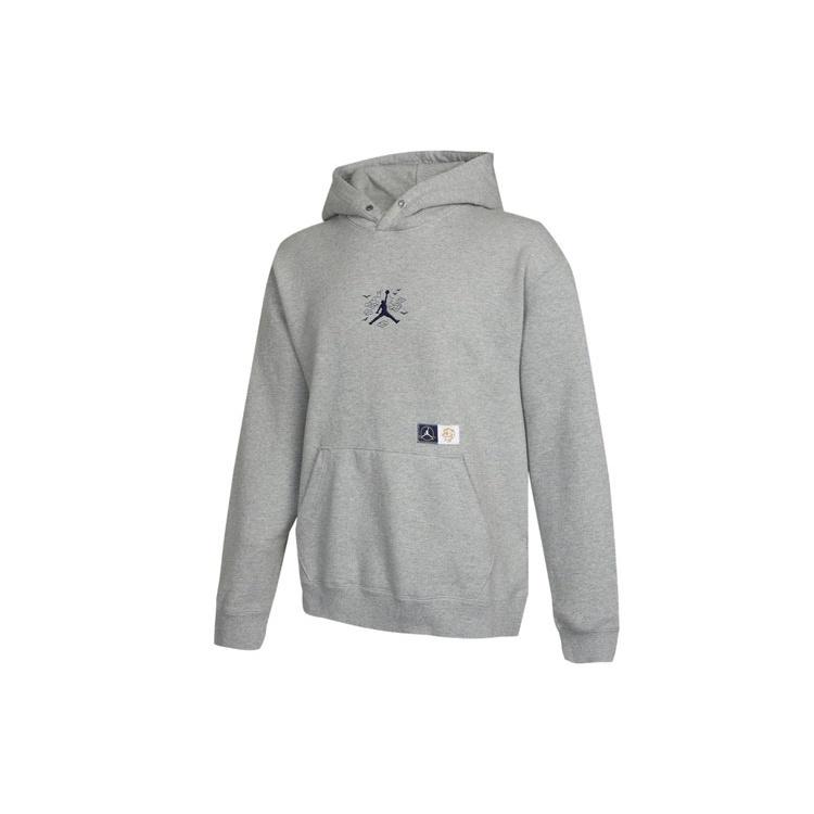 Men s Air Jordan CNY New Year s Edition Embroidered Logo Sports Pullover Gray DO4083-063 XXXL